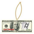 LV Royal Flush $100 Bill Ornament w/ Clear Mirrored Back (10 Square Inch)